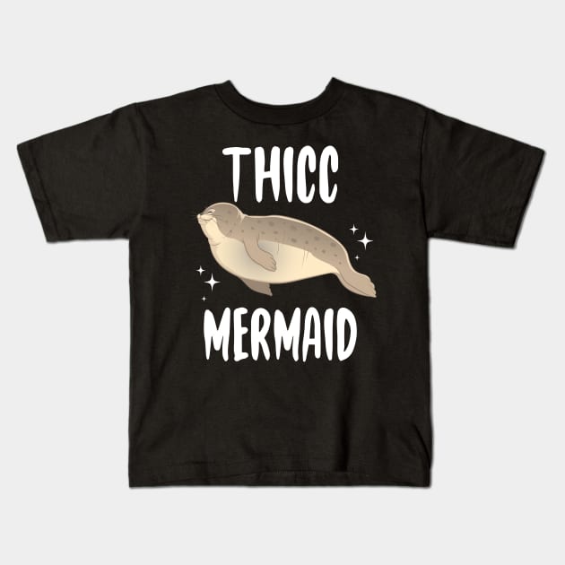 Thicc Mermaid Kids T-Shirt by Eugenex